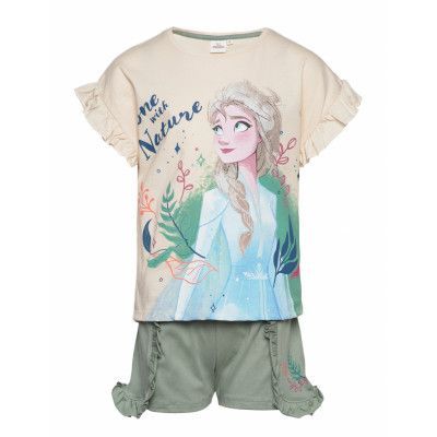 Set 2P Short + Ts Pyjamas Set Multi/patterned Frost