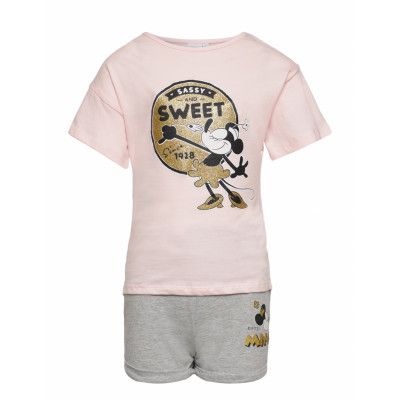 Set 2P Short + Ts Pyjamas Set Multi/patterned Minnie Mouse