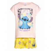 Set 2P Short + Ts Pyjamas Set Multi/patterned Lilo & Stitch