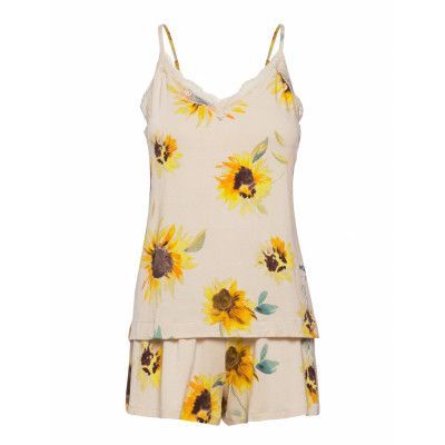 Set Camisole Shorts Jersey Pyjamas Multi/mönstrad Lindex