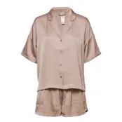 Set Shorts And Shirt Satin Pyjamas Rosa Lindex