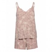 Set Singlet Shorts Viscose Lac Pyjamas Beige Lindex