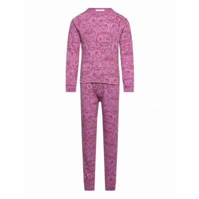 Sgsally Owl Nightset Pyjamas Set Purple Soft Gallery