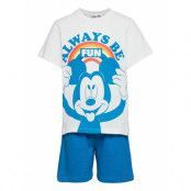 Short Pyjama Pyjamas Set Blå Disney