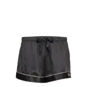 Short Satin Bow Pyjamas Svart Hunkemöller