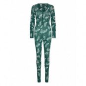 Sie Slim Henley Cats Pyjamas Grön Hunkemöller