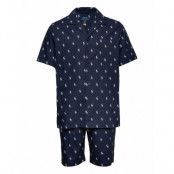 Signature Pony Cotton Pajama Set Pyjamas Blue Polo Ralph Lauren Underwear