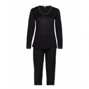 Silk Jersey - Pyjamas, Long Sleeve Pyjamas Svart Lady Avenue