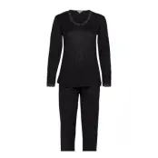 Silk Jersey - Pyjamas, Long Sleeve Pyjamas Svart Lady Avenue