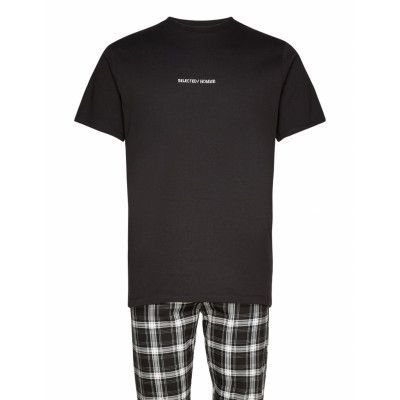 Slhregmonus Ss Lounge Set Exp *Villkorat Erbjudande Pyjamas Svart Selected Homme