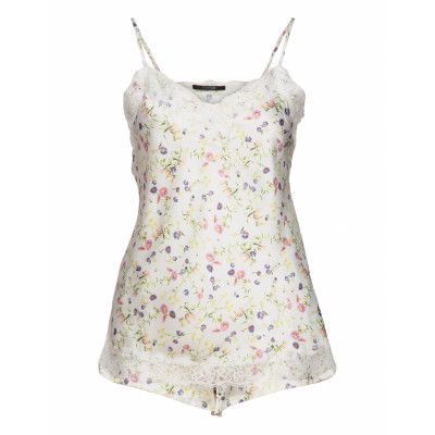 Smilla Top + Shorts Aop Pyjamas Creme Missya