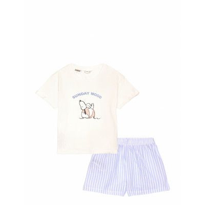 Mango Snoopy Short Pyjamas Blå