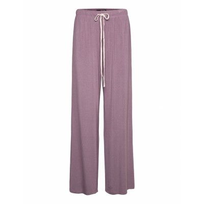 Softness Wide Pant Pyjamasbyxor Mjukisbyxor Lila Missya