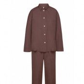 Solid Lounge Set Pyjamas Brown Becksöndergaard