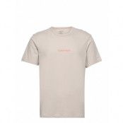 S/S Crew Neck *Villkorat Erbjudande T-shirts Short-sleeved Beige Calvin Klein