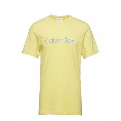 S/S Crew Neck Underwear Night & Loungewear Pyjama Tops Gul Calvin Klein