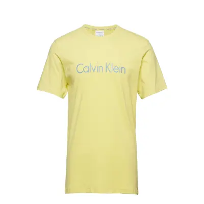 S/S Crew Neck Underwear Night & Loungewear Pyjama Tops Gul Calvin Klein