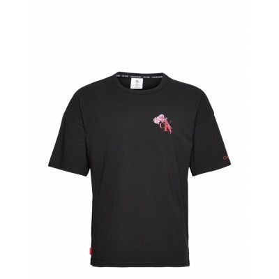 S/S Crew Neck *Villkorat Erbjudande Underwear Night & Loungewear Pyjama Tops Svart Calvin Klein