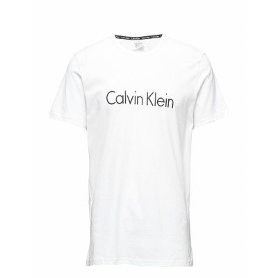 S/S Crew Neck Underwear Night & Loungewear Pyjama Tops Vit Calvin Klein