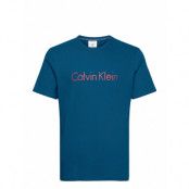 S/S Crew Neck Underwear Night & Loungewear Pyjama Tops Blå Calvin Klein