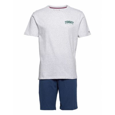 Ss Jersey Short Set Pyjamas Grå Tommy Hilfiger