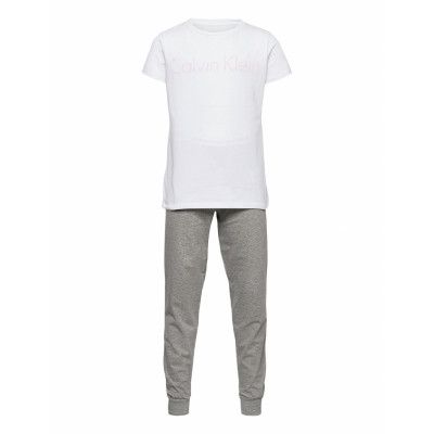 Ss Knit Pj Set Pyjamas Set Vit Calvin Klein