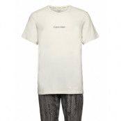 S/S Pant Set Pyjamas Creme *Villkorat Erbjudande Calvin Klein