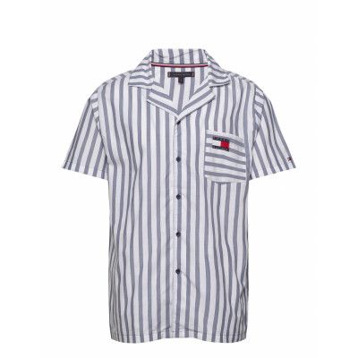 Ss Pj Shirt Underwear Night & Loungewear Pyjama Tops Blå Tommy Hilfiger