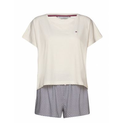 Ss Pyj Set Woven Pyjamas Navy Tommy Hilfiger