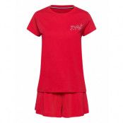 Ss Short Set Pyjamas Röd Tommy Hilfiger