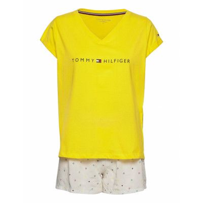 Ss Short Set Print Pyjamas Gul Tommy Hilfiger