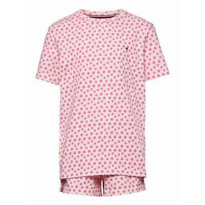 Ss Short Set Print Pyjamas Set Rosa Tommy Hilfiger