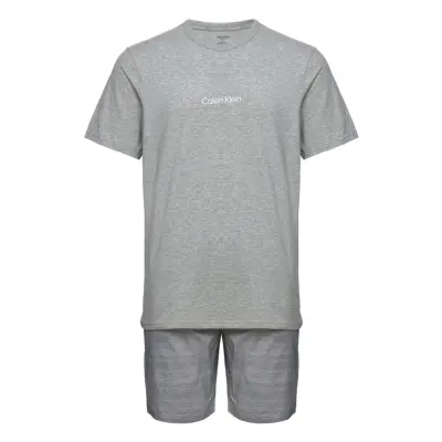 S/S Short Set *Villkorat Erbjudande Pyjamas Grå Calvin Klein