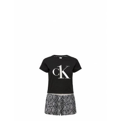 Short Set Pyjamas Svart Calvin Klein