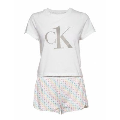 S/S Short Set Pyjamas Vit Calvin Klein