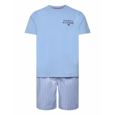 Tommy Hilfiger Ss Woven Pj Set Drawstring Blå