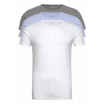 Stretch Cn Tee Ss 3Pack *Villkorat Erbjudande T-shirts Pyjama Tops Vit Tommy Hilfiger