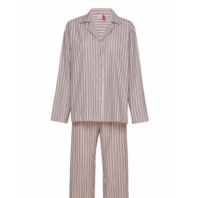 Stria Pyjamas Set Pyjamas Brun Becksöndergaard