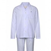 GANT Stripe Pajama Set Shirt And Pants Blå