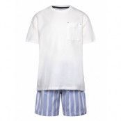 Mango Striped Cotton Short Pyjamas Blå