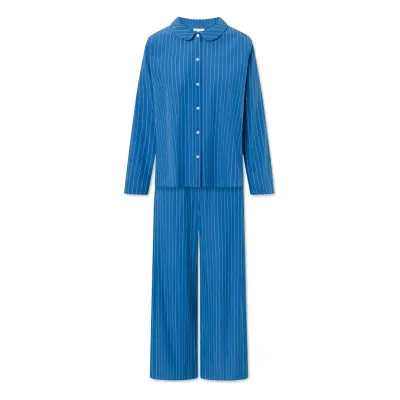 STUDIO FEDER Frida Pajama - Poplin Blå