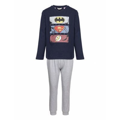 Superhero Long Pyjamas *Villkorat Erbjudande Pyjamas Set Blå Mango