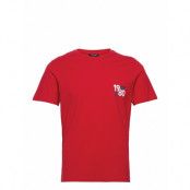 T-Shirt 1980 Small Print T-shirts Short-sleeved Röd Ron Dorff