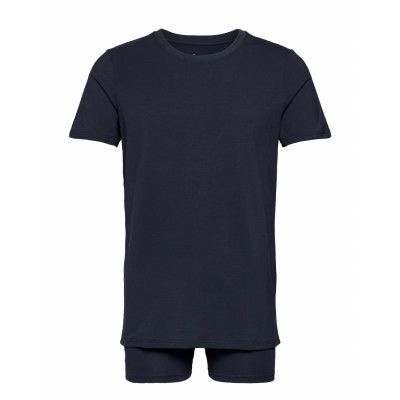T-Shirt And Underwear Set - Gots/Ve Pyjamas Blå Knowledge Cotton Apparel