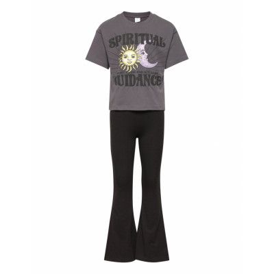 T Shirt Rio And Flare Set Pyjamas Set Black Lindex