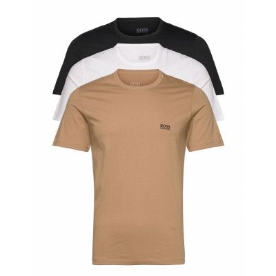 T-Shirt Rn 3P Co T-shirts Short-sleeved Vit BOSS