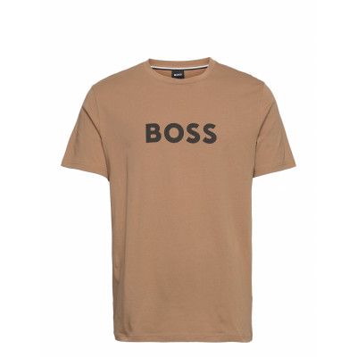 T-Shirt Rn Underwear Night & Loungewear Pyjama Tops Beige BOSS