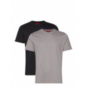 T-Shirt Rn Twin Pack T-shirts Short-sleeved Svart HUGO