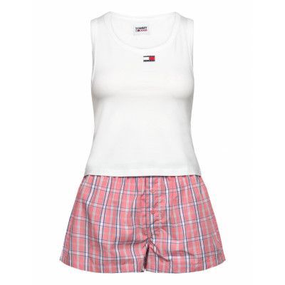 Tank & Short Pj Set Pyjamas White Tommy Hilfiger