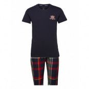 Tartan Flannel Pj Pants And T Gb Pyjamas Blå GANT